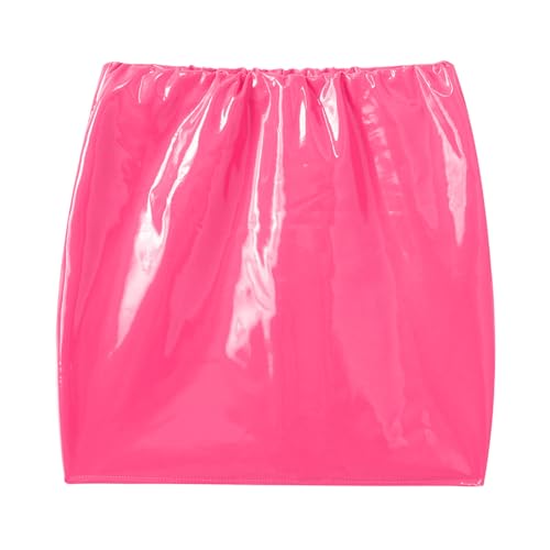 Women's Wetlook PU Leather Latex Micro Mini Hip Skirt Nightout Wear Bodycon Ultrashort Skirts4