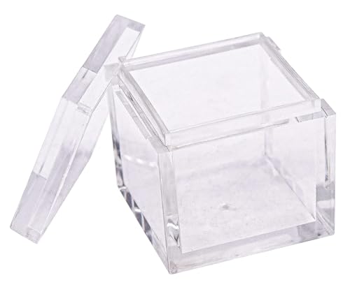Image of 25pcs Acrylic Box Trays for 1 inch 25.4mm Element Cubes Clear Case Periodic Table Bracket for Elements Collections Science Education Displays