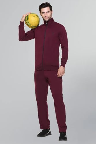 Image of GODFREY Zipper Track Suit For Man Winter Wear High Neck Cotton Tracksuit- Co ords For Men Regular Fit