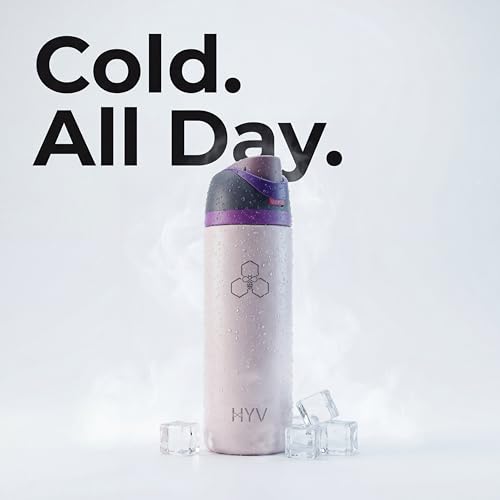 Image of HYV DualFlow Insulated Stainless Steel Water Bottle 1 Litre | Dual-Cap Sipper & Chug for Adults & Kids | Leakproof, BPA-Free, Hot & Cold Thermos | Gym, Sports, Travel, School Flask | Midnight Black