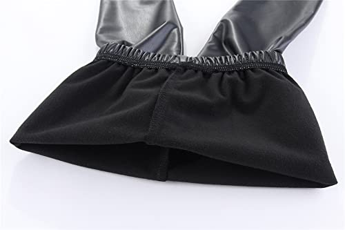 Mud Kingdom Little Girls Warm Pants Faux Leather Fleece Lined4