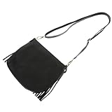 BESPORTBLE Schwarze Damen-umhängetasche Aus Quastentasche Mit Reißverschluss Handytasche...