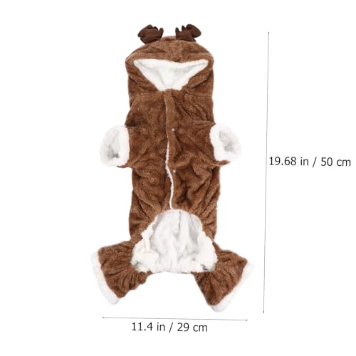 Disfraz de reno navideño para perro talla L miniatura 3