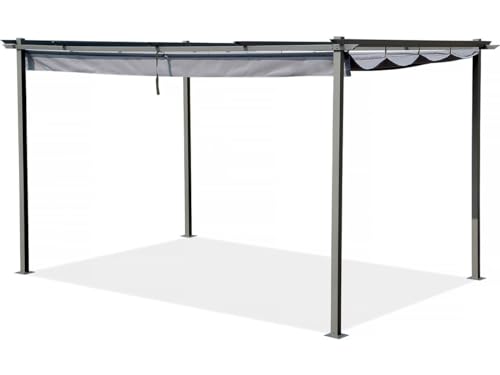 Habitat et Jardin Pérgola con Techo retráctil - 3 x 4 m - Antracita