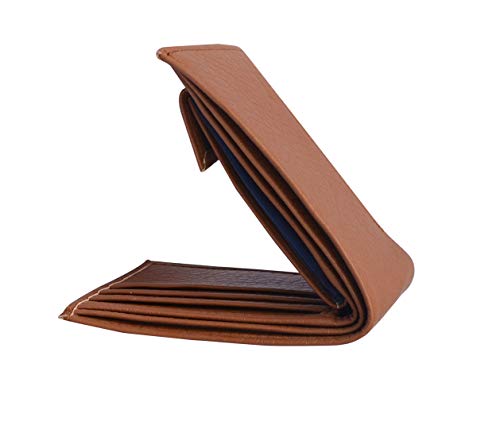 Image of Men's Black Synthetic Leather Wallet (Tan)