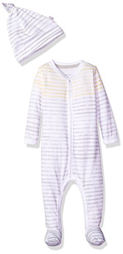 Burt's Bees Baby Baby Organic Lap Shoulder Coverall and Knot Top Hat Set