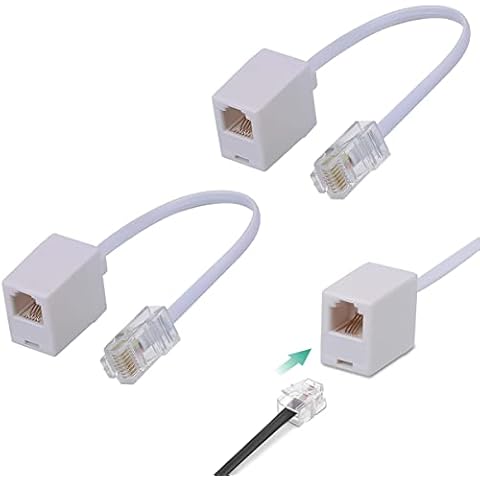 MAOZHOU RJ45 to RJ11 Adapter 2 pcs Cover