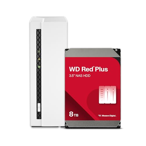 Image of QNAP TS-133-18WD-US 1 Bay Home NAS with 8TB Storage Capacity, Preconfigured WD Red Plus HDD Drive Bundle, with 1GbE Ports