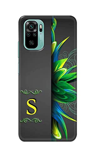 Image of Name II Initial II Letter Alphabet S Hard Back Case Cover for Redmi Note 10, Redmi Note 10S Back Cover -(J5) VNS2222