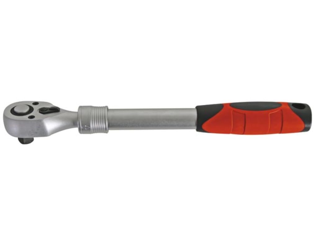 Toolland Wkrętak grzechotkowy wysuwany 1/2" z drobnym mechanizmem zębatym 72T, doskonałe narzędzie do każdej pracy, w domu lub w warsztacie