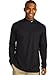 NIKE Men's Long Sleeve Mock Shirt, Black/White, Medium