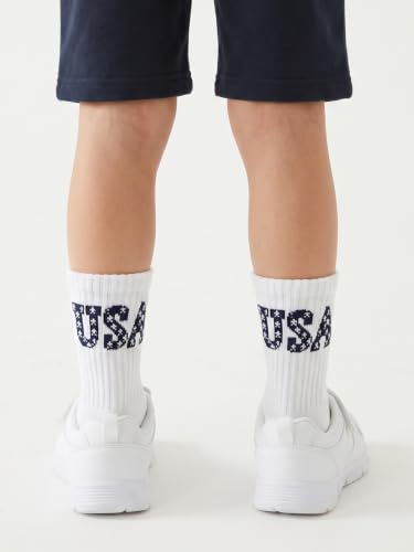 Image of COTTON DAY Unisex School Kids Boys Girls Soft Combed Cotton Athletic Socks