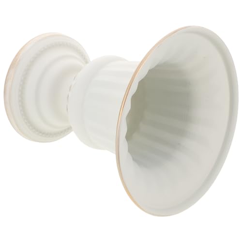 Amosfun Vintage Metal Pedestal Flower Vase for Home Decoration Stable Iron Urn Planter Pot for Wedding Centerpiece Housewarming European Style Flower Pot for Indoor and Porch Display