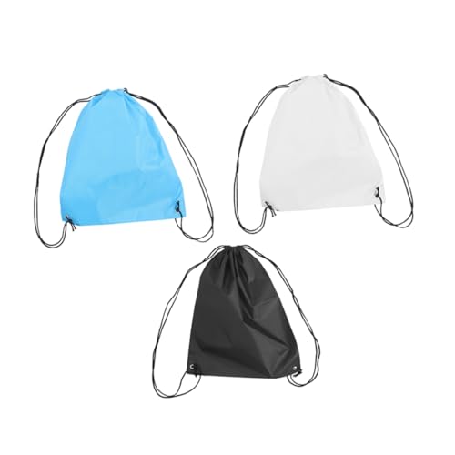 Hemoton 3pcs Large Capacity Drawstring Backpack for Men Lightweight and Durable Sports Storage Bag for Gym Beach and Outdoor Activities