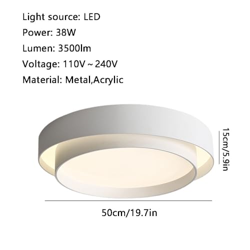 Lustre d'escalier noir LED compact 15,7 pouces pour optimiser les plafonds bas - 5