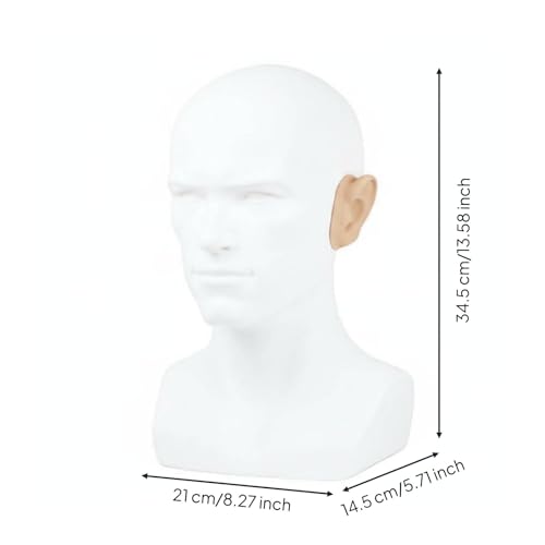 Buste de tête blanc mat en PVC de qualité supérieure pour vitrine - 4