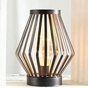 Lanterne LED à cage métallique alimentée par batterie, lumière d'accent sans fil avec ampoule LED Edison.Idéal pour les mariages, les fêtes, le patio, les événements pour l'intérieur/extérieur