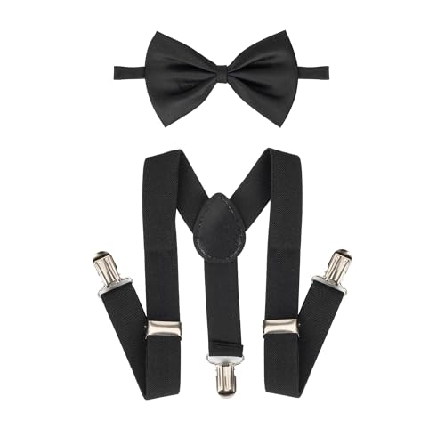 Suspenders for Boys Child - Elastic Adjustable Y Shape Back With Strong Metal Clips And Bow Tie for Kids Toddler Baby2