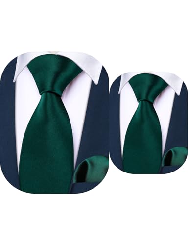 Barry.Wang 2 PACK Ties for Father and Son Fashion Children Tie Men Necktie Jacquard Handkerchief