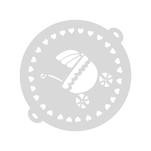 RAYHER HOBBY 68021000 Cake Stencil Baby Border and 26 CM Diameter 22 CM x 8 CM-Individually Packed - 1 Set