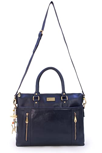 Catwalk Collection Handbags - Dames Leren Briefcase/Aktetas Cross Body - Dames Organiser Werk Tas - Tablte/Laptop Tas - ADELE - Image 4