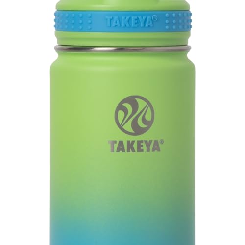 Image of Takeya 18 oz Actives Stainless Steel Water Bottle with Straw Lid - Leakproof, Double-Wall Insulated, Keeps Drinks Cold 24 hrs /Hot 12 hrs, BPA-Free, Powder-Coated, Gym & Travel, Ombre Excitement