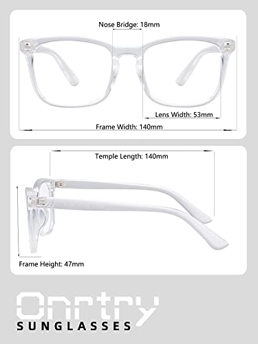Image of Onrtry Non Prescription Glasses for Men Women Square Clear Lens Eyeglasses