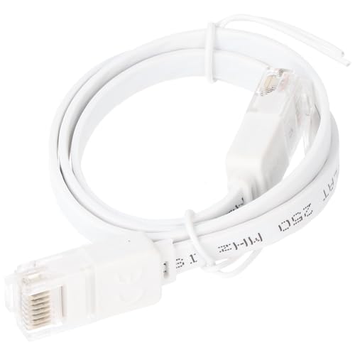 Goobay 95152 CAT 6 Flat-Patch Cable, U/UTP, White, 2 m Length