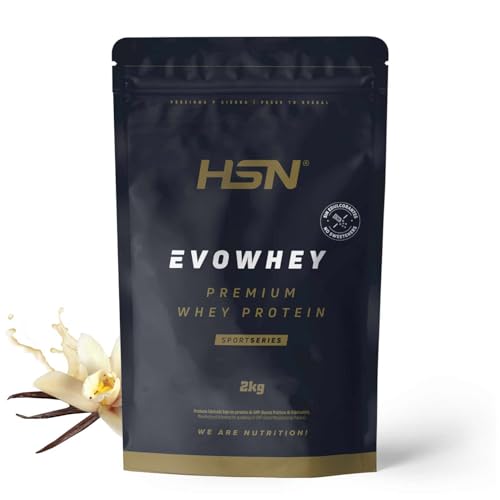 HSN Evowhey Protein Sin Edulcorantes | Vainilla 2Kg = 67 Tomas por Envase Concentrado de Proteína de Suero | 100% Whey Protein Concentrate | No GMO, Vegetariano, Sin Gluten ni Soja