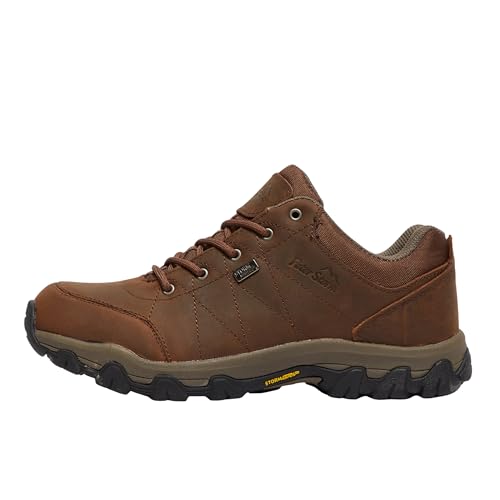 Peter Storm Women’s Lindale Waterproof Walking Shoes with High Traction Rubber Sole for All Seasons, Durable Leather Upper (Brown, UK Footwear Size System, Adult, Women, Numeric, Medium, 5)