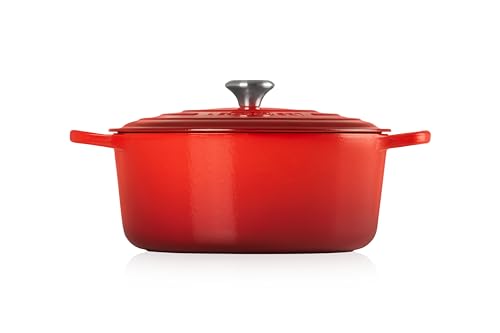 Image of Le Creuset Enameled Cast Iron Signature Round Dutch Oven, 9 qt., Cerise