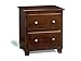 AFI Atlantic Furniture AC682104 Atlantic 2 Drawer Night Stand, Walnut
