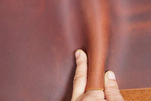Tooling Leather Square 2.0Mm Thick Finished Full Grain Cowhide Leather Crafts Tooling Sewing Hobby Workshop Crafting Leather (Rust Red, 12X12Inches) #TOP4