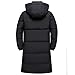 Winter Men Down Jacket Overcoat Fashion Thicken Warm Down Coats Hooded Black Long Parka White XL