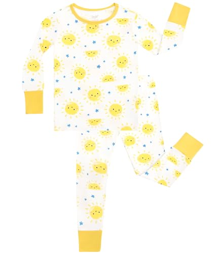 Image of Toddler Boys Girls Clothes Viscose from Bamboo Long Sleeve Top and Pants Clothing Set Soft 2Pcs Kid Outfit