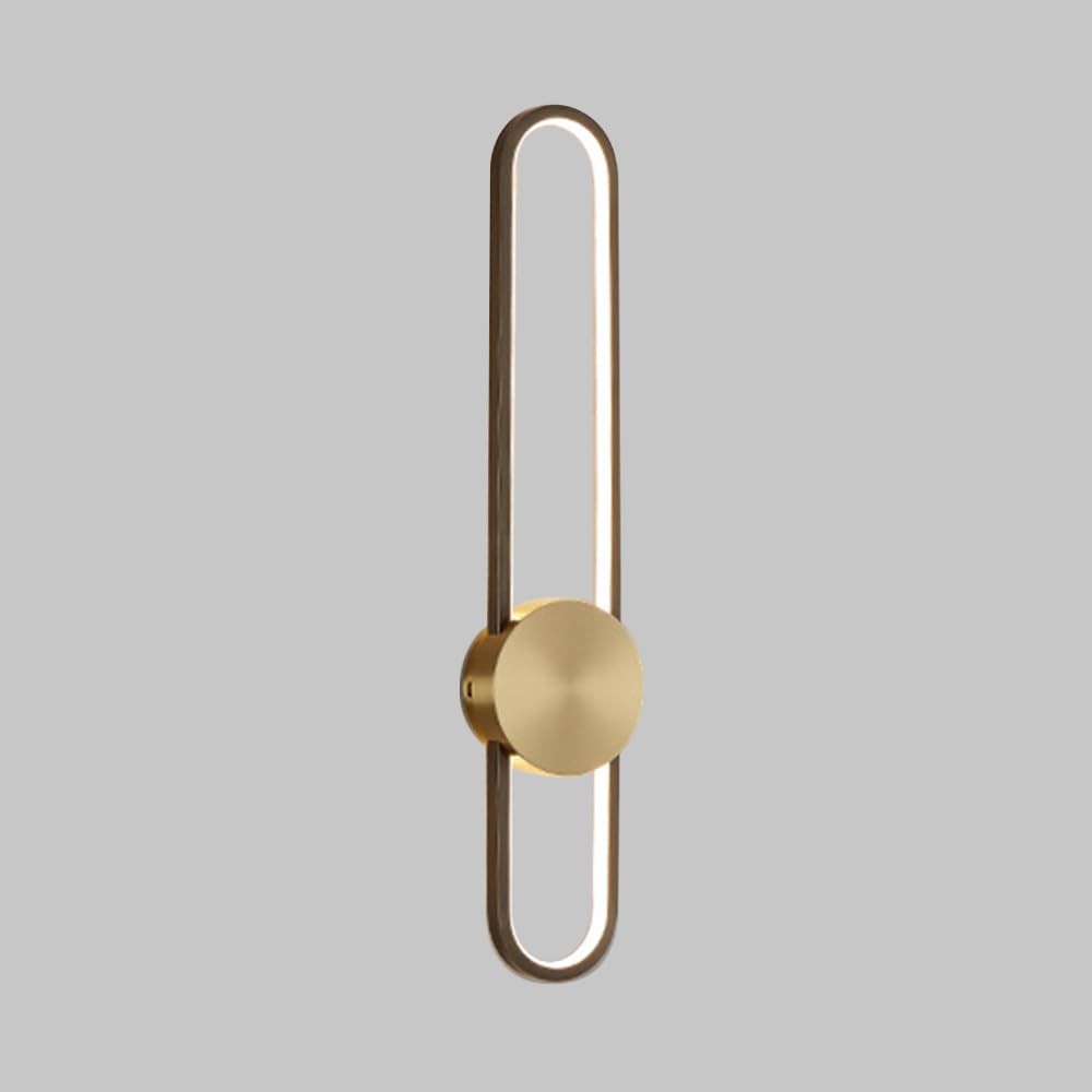 FZQSXAZU Modern Minimalist Linear Wall Sconce, Long LED Copper Light, Wired Fixture for Living Room & Bedroom, Lighting, Detive Indoor Illuminat