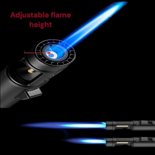 Encendedor antorcha a prueba de viento con abrebotellas, llama azul miniatura 7