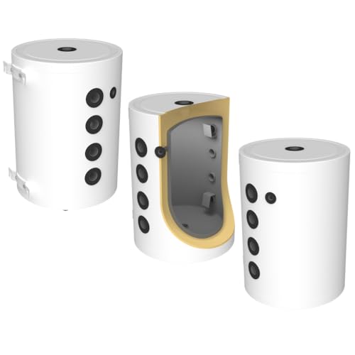 95 L Wärmepumpen-Pufferspeicher, wandhängend oder bodenstehend, mit Isolierung und Zubehörteilen inkl. Versand