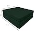 D&D Futon Furniture Trifold Foam Beds, Floor Tri-Fold Bed, Foldable Shikibuton Mattress Cushion Topper Mat for Space Saving Sleepover 3x27x75 in, Hunter Green