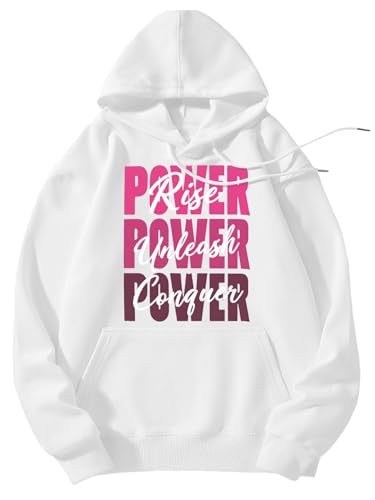 NALVEX Graphic Hoodie Unisex Adults Power Rise Unleash Conquer Motivational