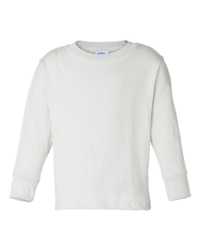 RABBIT SKINS 5.5 oz. Jersey Long-Sleeve T-Shirt (3311) White, 3T