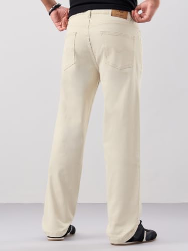 Image of The Souled Store Straight-Fit Denim: Men and Boys Cotton Blend Straight Fit Cargo Pockets Lightweight Everyday All-Season Denim Jeans