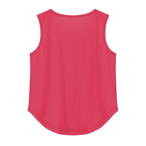 Girls Tank Top Summer Kids Sleeveless T Shirt Plain Loose Athletic Tee Pleated Cool Cotton Workout Tshirt Crewneck3