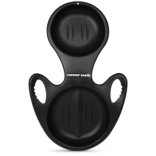 Luge à neige rapide avec poignées ergonomiques Slippery Racer Downhill Blitzer