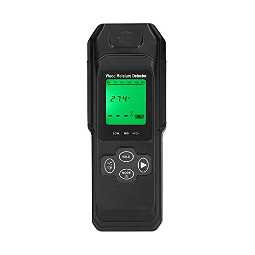 TANIQIACA Wood Moisture Tester Building Materials Moisture Environment Temperature Detection with LCD Display