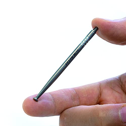 TITANER Titanium PickPlus Toothpicks & Earpick EDC Keychain Toothpicks With Protective Case Holder Pocket Toothpick for Outdoor Picnic and Camping Reusable Toothpick (gray)