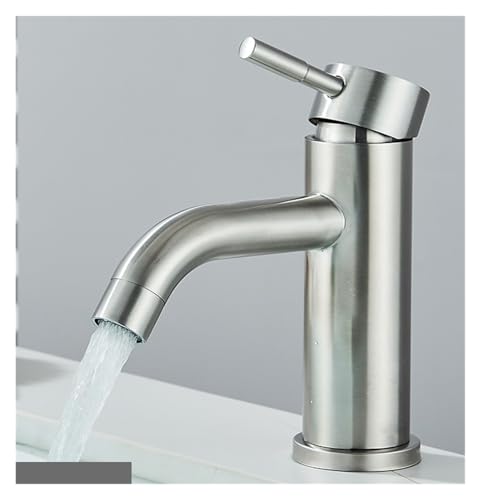 Robinet de lavabo salle de bains mitigeur monocommande eau chaude froide compact