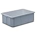 Caisses-palettes en polypropylène - capacité 20 l, dim. ext. L x l x h 600 x 400 x 125 mm - gris