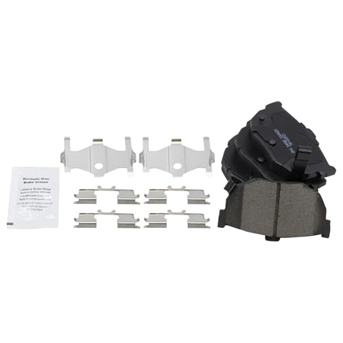 Image of TRQ Rear Brake Pad and Rotor Set Ceramic Solid Rotors