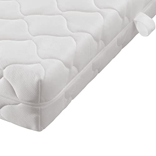 vidaXL Kunstlederbett Doppelbett Polsterbett Bettgestell Matratze 140x200cm Weiß